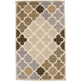 Trellis Handmade Tufted Wool Area Rug in Multicolored