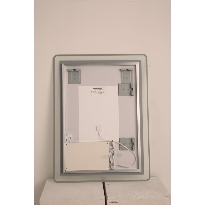 Miroir de salle de bain 36 po x 36 po à DEL avec miroirs de salle de bain avec lumières frontales anti-buée et sans miroir