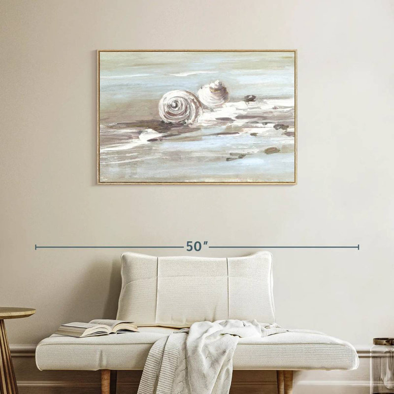 Lavé à terre II, Cadre flottant en bois naturel, 37 po x 25 po