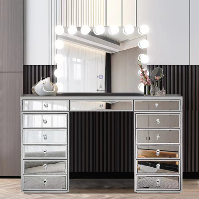 Ensemble coiffeuse Hollywood avec miroir