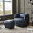 Overstreet 23" Wide Faux Leather Upholstered Ottoman-290593065