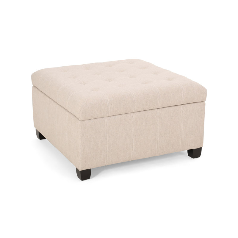 In Wheat - Soft Upholstery, Design, Birch Legs Dark Brown, 30,21 po x 18,45 po pour les pieds en tissu brun, 31 x 31 x 18,6, espace de rangement