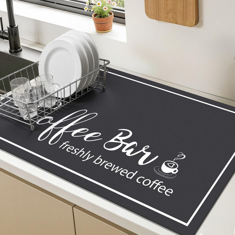 Absorbent Heat-insulating Coffee Mats Placemats, Black