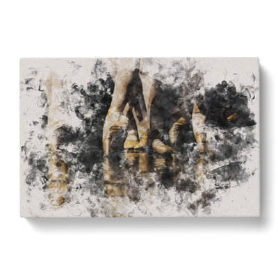 The Ballet Dancers Watercolour - Wrapped Canvas Graphic Art