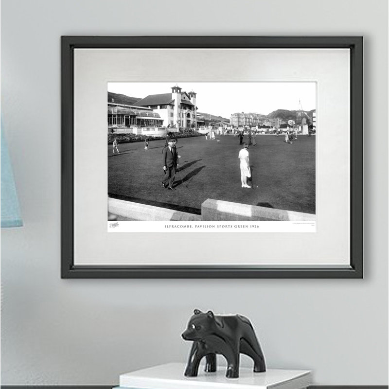 Ilfracombe, Pavilion Sports Green 1926 - Single Picture Frame Print, 60cm H x 80cm W x 2.3cm D