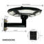 Lampadaire extérieur de 42 cm (16,5 pouces) avec support mural en L, 750 DEL, alimentation solaire, étanche IP65, sans chargeur CC-805662006-805662007