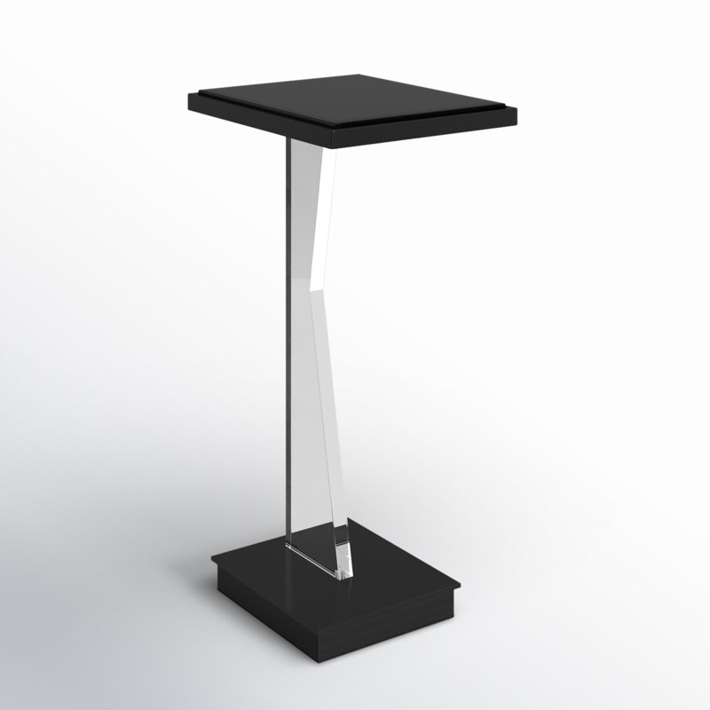 Angle Glass End Table