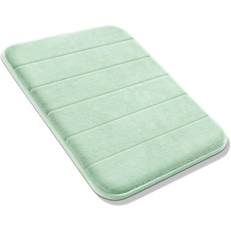 Laika Memory Foam Non-Slip Bath Mat, Pale Green