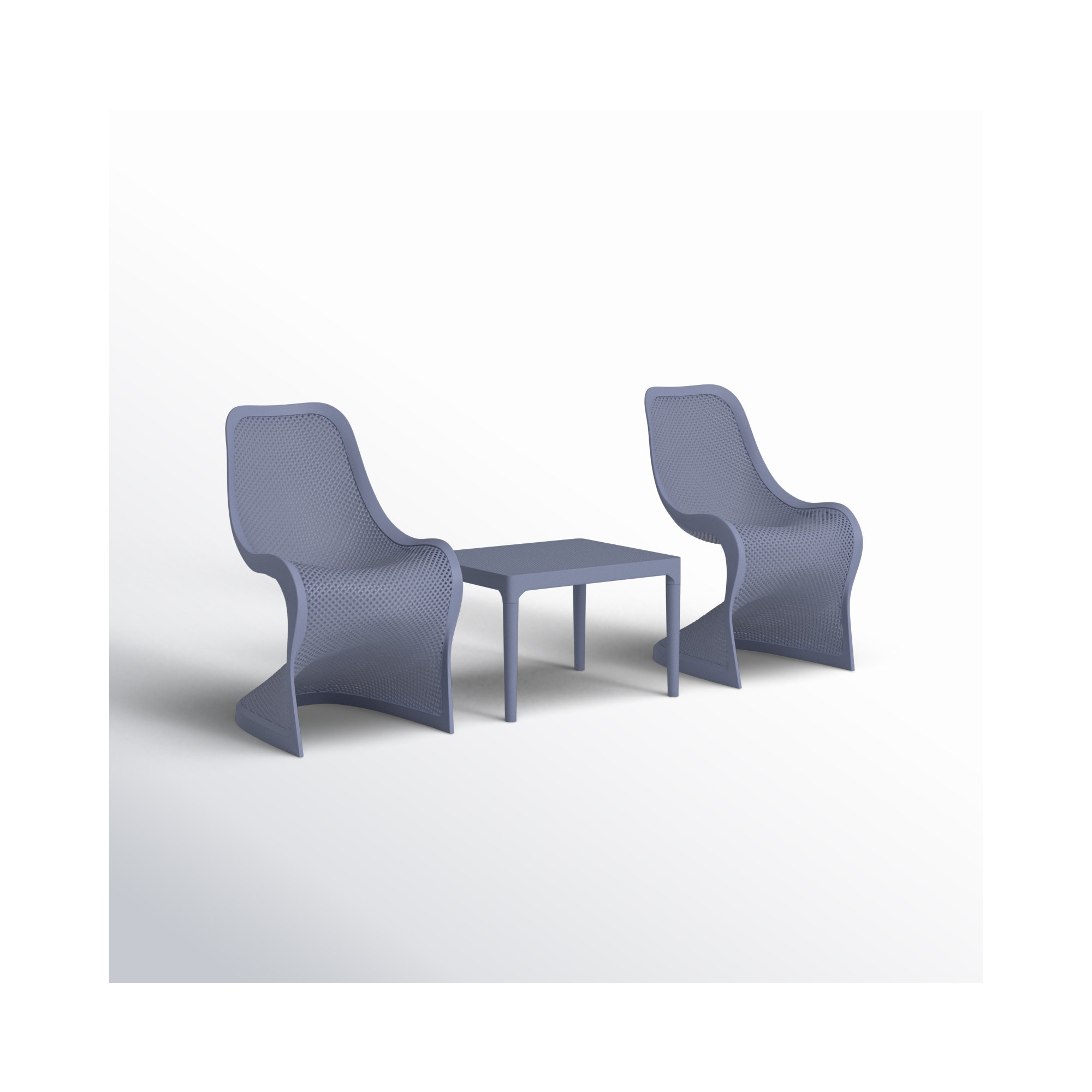 Nassau 2 Person Seating Set, Gray