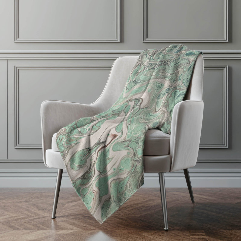 Addison Machine Washable Sherpa Abstract Throw Blanket