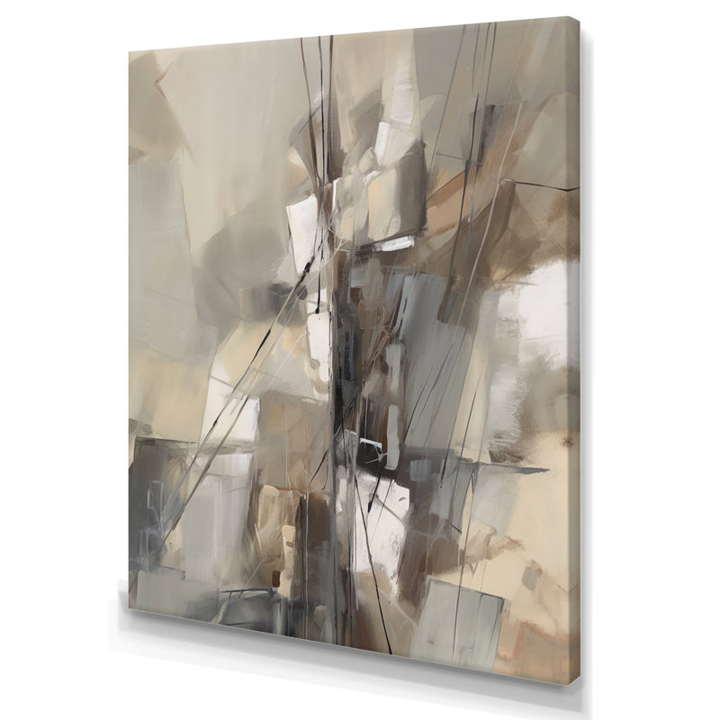 «Fentress Abstract Design Shapes I», reproduction sur toile, H 20 po x l 12 po x P 1 po, Toile tendue