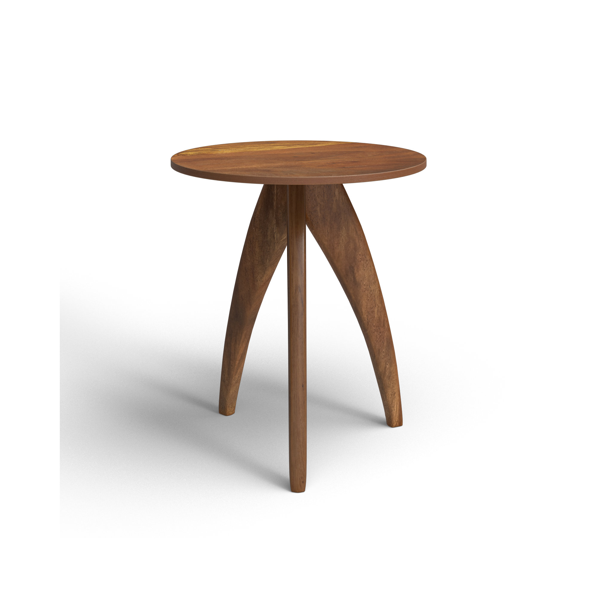 Laverne Solid Wood 3 Legs End Table