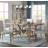 Finch Grant Dining Table, Modern Farmhouse Wood Trestle Base, Breakfast Nook Kitchen Furniture, 67" Long Rectangular Tabletop