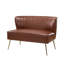 Monica 119cm W Mid-Century Modern Faux Leather 2 Seater Sofa-207100319