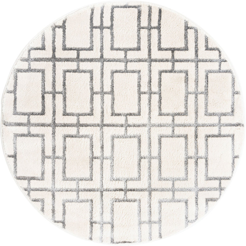 Corando Abstract Indoor Rug, Round 3'3"