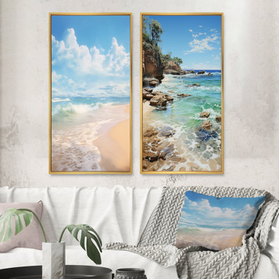 «Beach Photo Ocean Escape», 2 pièces sur toile
