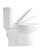 Comfortable Toilet With 17" Seat, 1.1/1.6 Dual Flush, Rimless Sanitary Basin, Quiet Gloss White 006 For Bathroom One Piece Hygienic Ceramic Silent