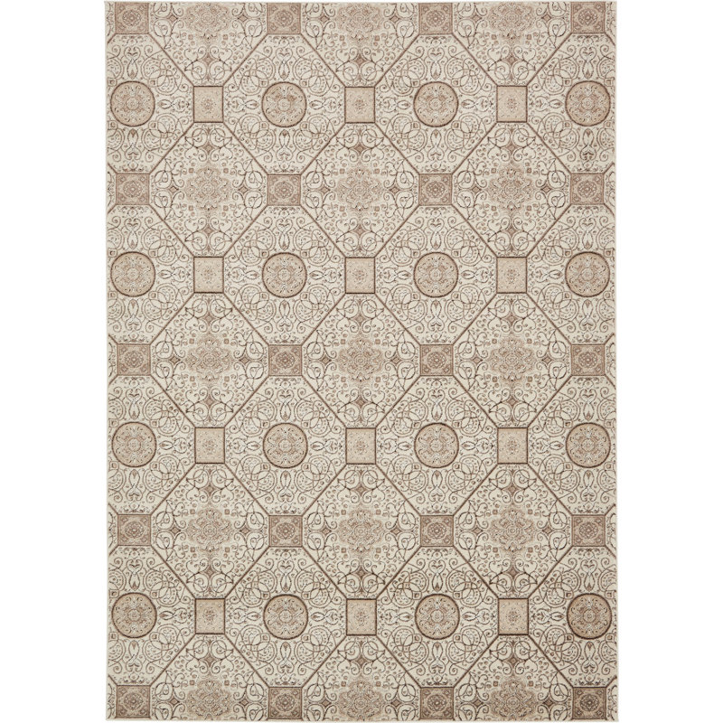 Tapis oriental crème Anah, Rectangle 7 pi x 10 pi