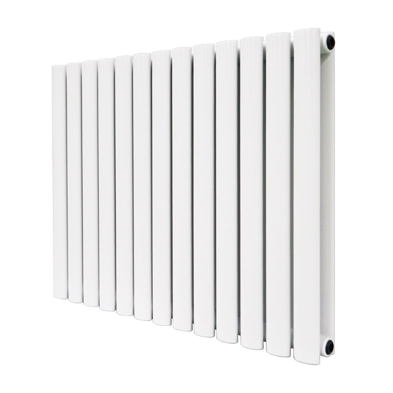 Shirly Horizontal Oval Panel Radiators, Gloss White, 60cm H x 76.7cm W, 2