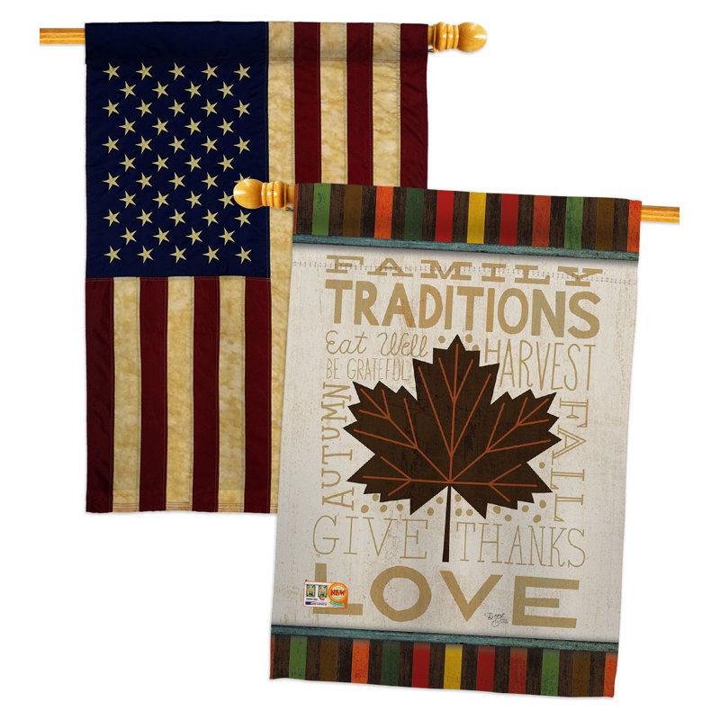 Drapeau de maison en polyester 40 x 28 po Family Traditions
