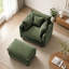 Chaise simple rembourrée carrée en velours côtelé avec repose-pieds, pièces modulaires pour canapé modulaire-430111515