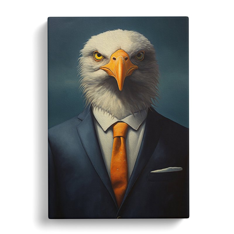 Seagull In A Suit - Print, 60cm H x 40cm W x 3cm D