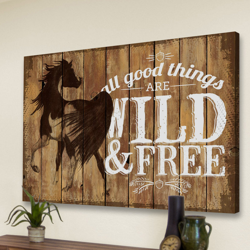 « wild & free 2 », impression sur toile tendue, H 30 po x l 45 po x P 1,5 po