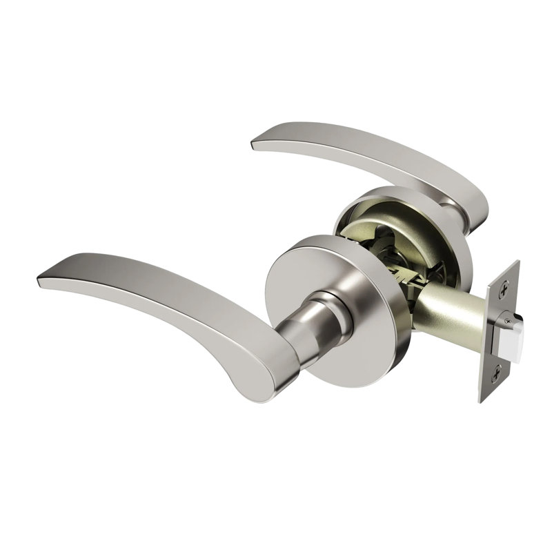 Poignée de porte Brook Passage Design moderne dissimulé pour (couloir et garde-robe) - Style minimaliste élégant en nickel brossé