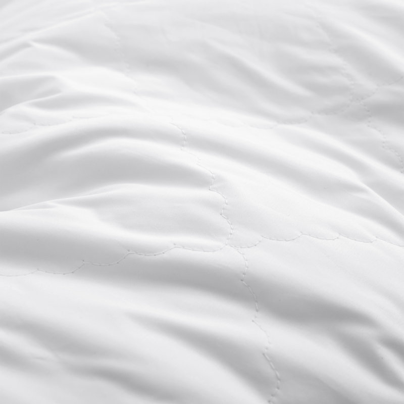 Set of 2 Biscuit Quilted Gray Goose Feather Pillows – Soft Hotel Style Bed Pillow with Down-Proof Polyester Cover, King