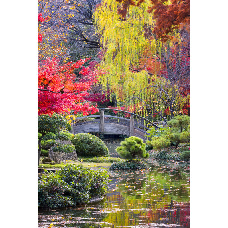 A Wooden Moon Bridge by Dean_Fikar - Wrapped Canvas Print, 46cm H x 30cm W