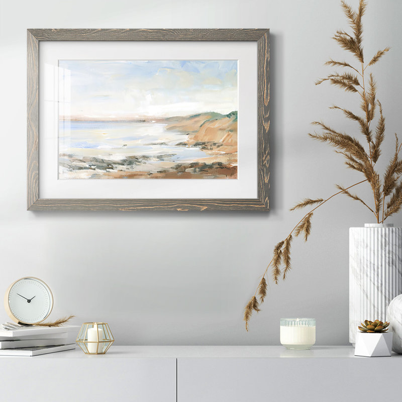 Étude de rivage II - reproduction d'un seul cadre photo, Gris, H 26 po x l 38 po x P 1,5 po