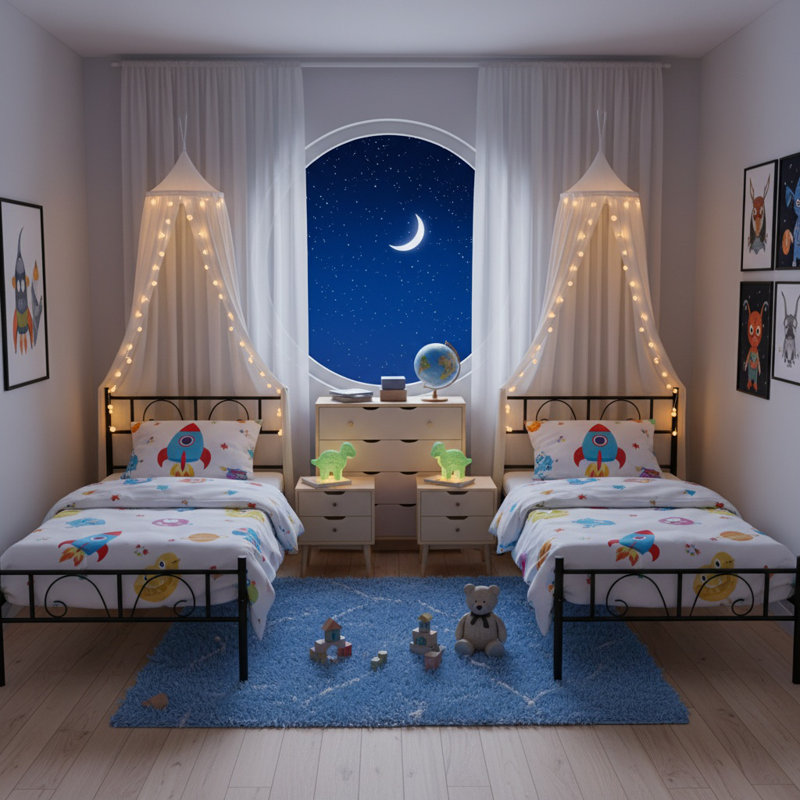 Metal Bed Frame with Headboard, Single (3')