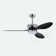 52'' ABS Blades Ceiling Fan With Lights And DC Remote, DC Motor Modern Ceiling Fan With 3 ABS Fan Blades & 2 Down Rods, Indoor Ceiling Fan With Light For Bedroom,Living Room