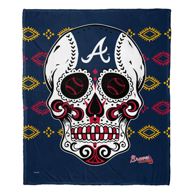 MLB Candy Skull Throw Blanket – Ultra-Soft Lightweight Baseball Team Sports Decor – 50x60 Inches