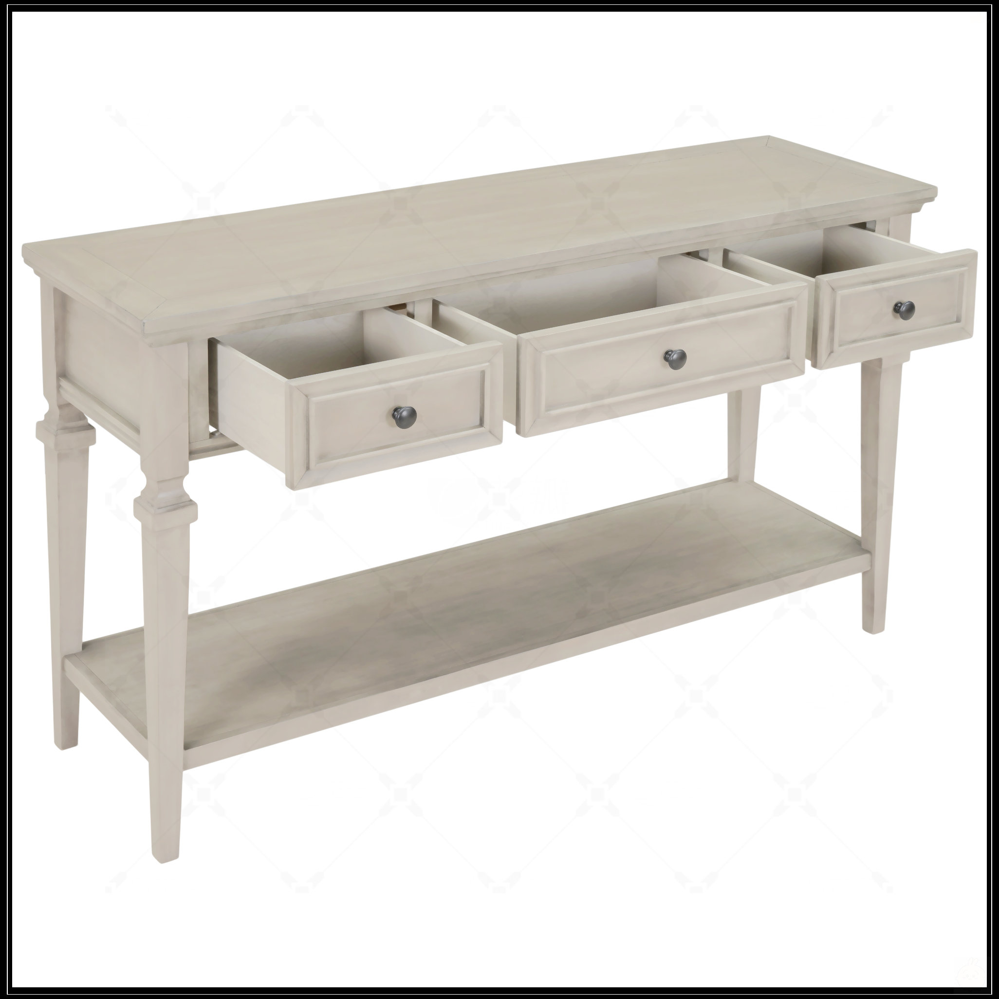 Highland Dunes Classic Retro Style Console Table With Three Drawers And ...