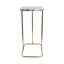 Sagebrook Home 24X15" Agate Top C-Table, White/Gold-1821522421