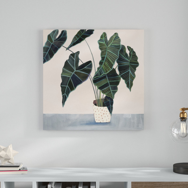 «Houseplant II», peinture sur toile tendue, H 30 po x l 30 po