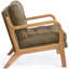Fauteuil d'appoint avec coussin confortable comme un nuage et accoudoirs en bois-1988870771