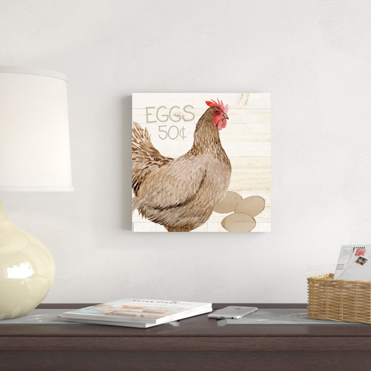 Rosalind Wheeler Life On The Farm Chicken III On Canvas by Kathleen ...