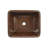 17" Rectangle Skirted Vessel Hammered Copper Sink