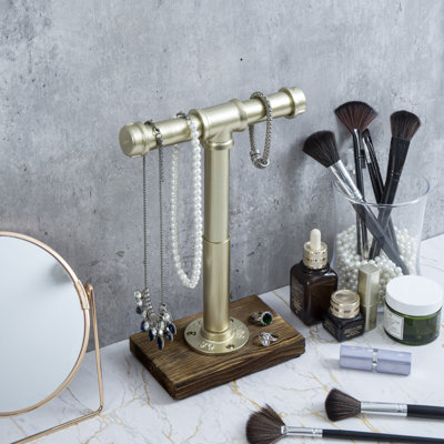 Industrial Pipe Adjustable T-Bar Jewellery Stand