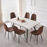 6 - Person Space Saving Dining Set 120cm Table with Armless Chairs
