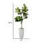 Figuier artificiel 82,3 po dans un grand pot de fleurs en pierre beige