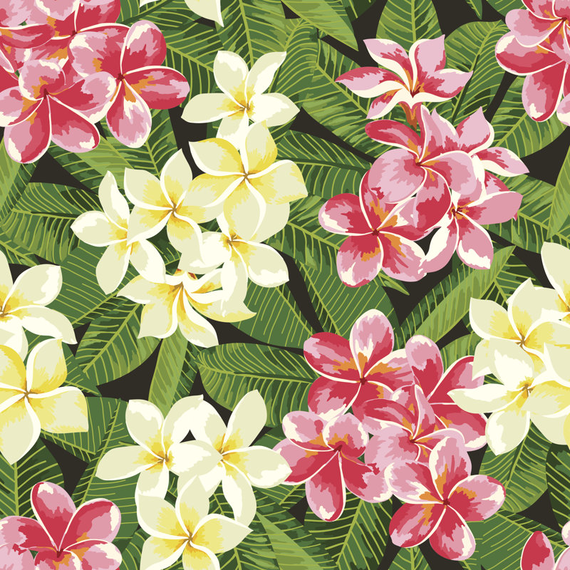 Seamless Exotic Pattern by Nata_Slavetskaya - Wrapped Canvas Print, 30cm H x 30cm W