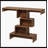42" Console Table, Wood Sofa Table Accent Table With Geometric Base-198824783