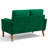 Modern 47.6-inch mini model velvet two-seater sofa-253614266