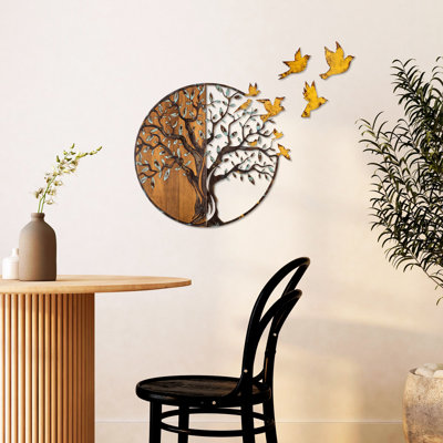 Handmade Wall Decor on Solid Wood