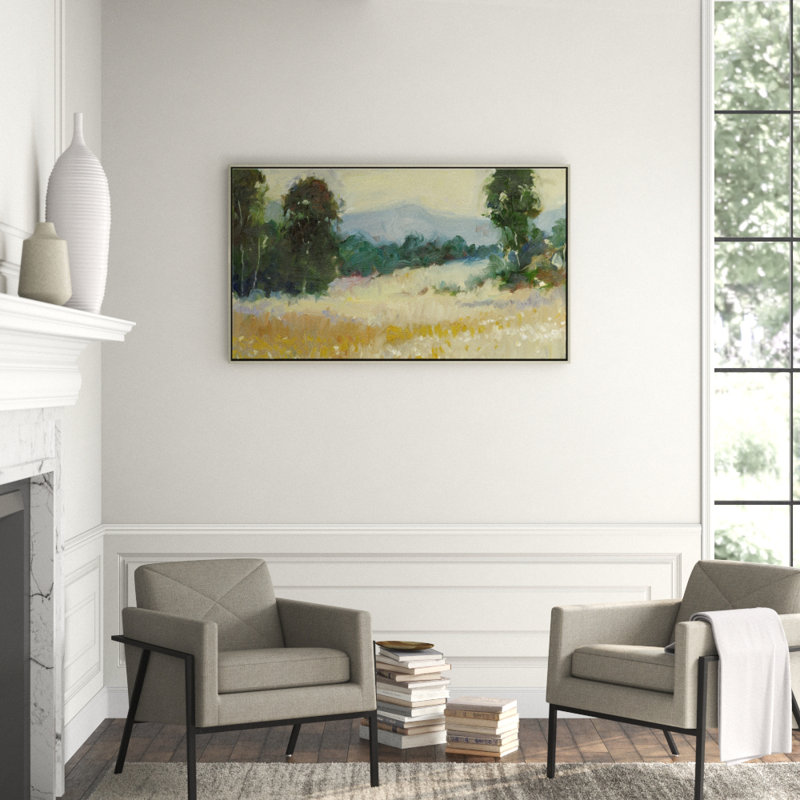 «Landscape» - Floater Frame, impression, Argent, H 33,5 po x l 57,5 po x P 1,25 po