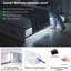 Lit escamotable avec lumières à capteur de mouvement, cadre de lit plateforme pliable avec rangement et station de charge pour chambre à coucher, chambre d'amis, bureau-611307784