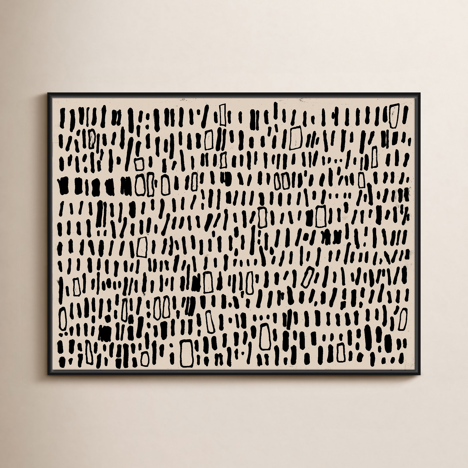 Timber Solid Wood Rectangle Acrylic Painting Print, 31.5" H x 41.5" W, Black